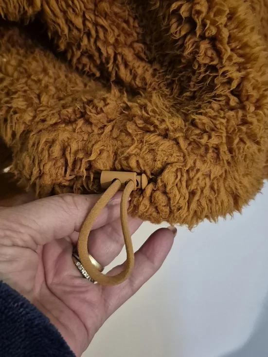 Free People Nantucket Toasted Coconut Teddy Fleece Pullover S.XS - Picture 6 of 11